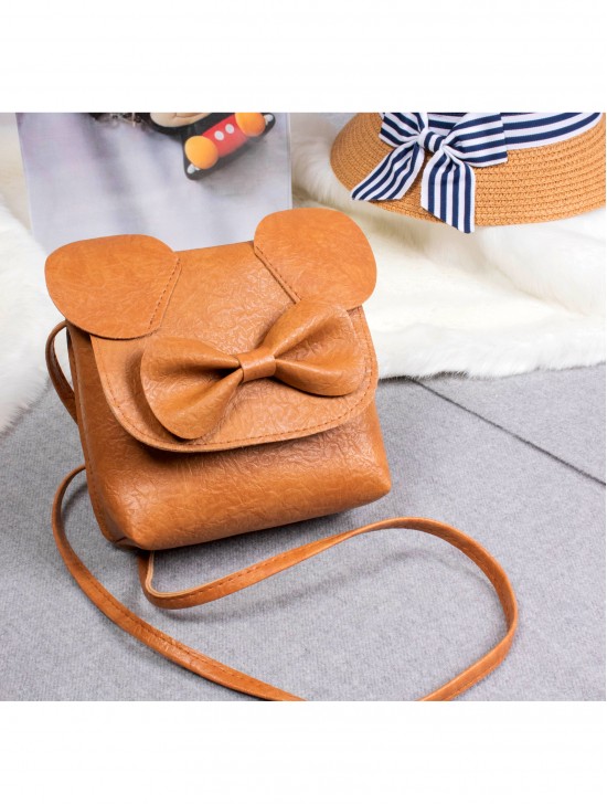 M Mouse Faux Leather Crossbody Bag w/ Back Pocket